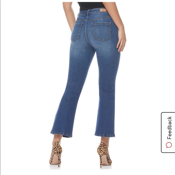 Sofia Vergara High Waist Crop Kick Flare Jeans. - Picture 3 of 8